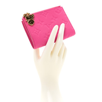 LOUIS VUITTON LV X TM Empreinte Monogram Lisa Wallet Kawaii Pink
