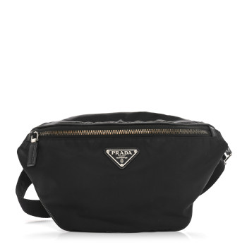 PRADA Tessuto Re-Nylon Saffiano Belt Bag Black