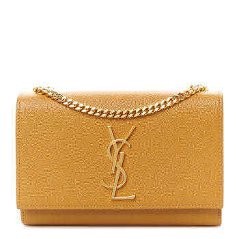 SAINT LAURENT Grain De Poudre Small Monogram Kate Satchel Dark Sun