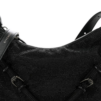 GIVENCHY Satin Strass Mini Voyou Boyfriend Party Bag Black