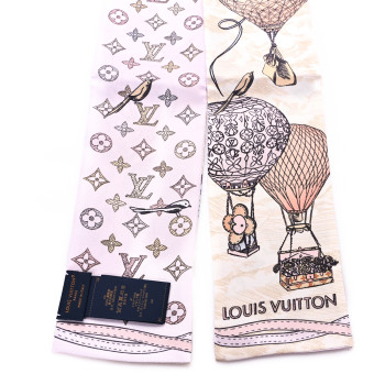 LOUIS VUITTON Silk Monogram Up And Away Bandeau Light Pink