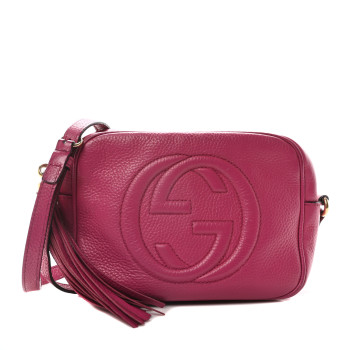 GUCCI Cellarius Calfskin Small Soho Disco Bag Bright Bouganville