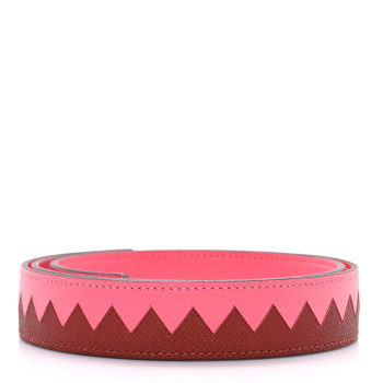 HERMES Epsom 30mm Tressage Au Galop Shoulder Strap  Rose Azalee Senne