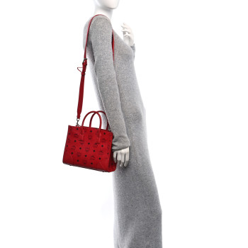 MCM Viestos Small Munchen Tote Ruby Red