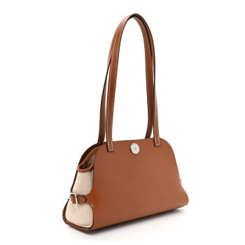 HERMES Vache Hunter H Canvas Swift Tablier Sellier Fauve Gold Ecru Beige