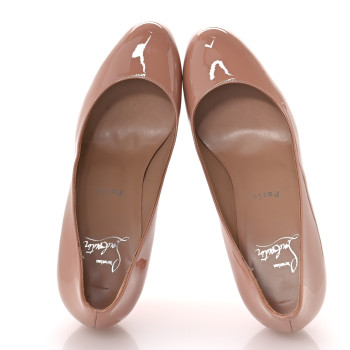 CHRISTIAN LOUBOUTIN Patent Pumppie 85 Pumps 38 Blush