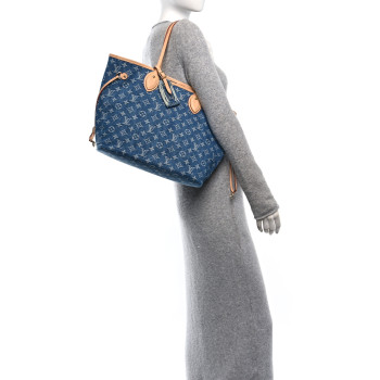 LOUIS VUITTON Monogram Denim Neo Neverfull MM Blue
