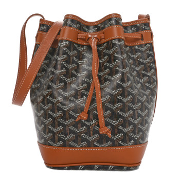 GOYARD Goyardine Petit Flot Bucket Bag PM Black Gold