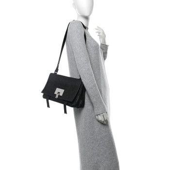 PROENZA SCHOULER Calfskin Woven Small Lunch Bag Black