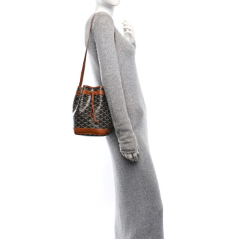 GOYARD Goyardine Petit Flot Bucket Bag PM Black Gold