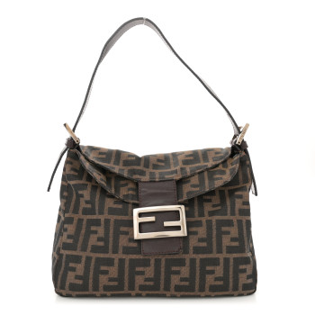 FENDI Zucca Shoulder Bag Brown