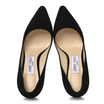 JIMMY CHOO Suede Romy 85 Pumps 35.5 Black