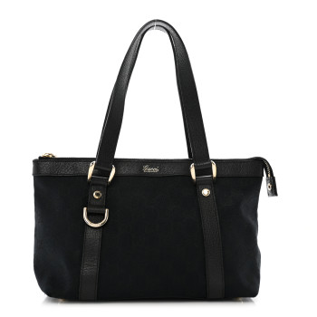 GUCCI Monogram Small Abbey Tote Black