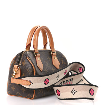 LOUIS VUITTON Monogram Speedy Bandouliere 20 Black