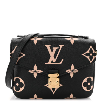 LOUIS VUITTON Empreinte Monogram Giant Pochette Metis Black Beige
