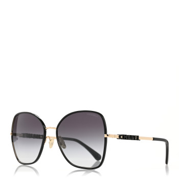 CHANEL Metal Butterfly Sunglasses 4283 Black