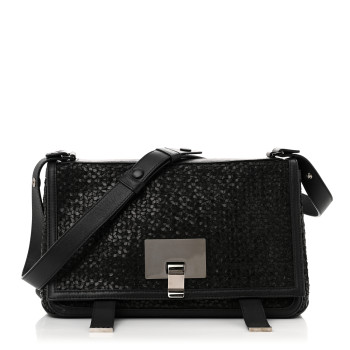 PROENZA SCHOULER Calfskin Woven Small Lunch Bag Black