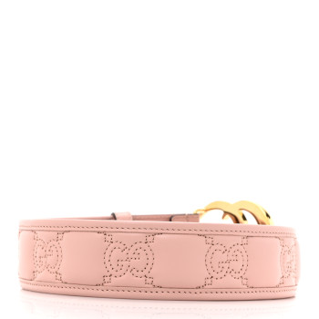 GUCCI Calfskin GG Matelasse Marmont 40mm Belt 95 38 Perfect Pink