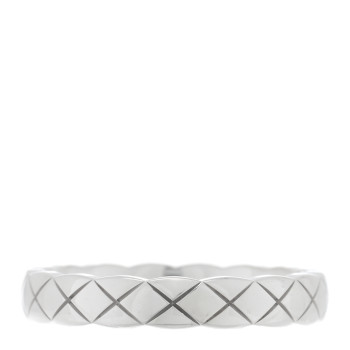 CHANEL 18K White Gold Mini Coco Crush Ring 50 5.25