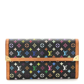 LOUIS VUITTON Monogram Multicolor Porte Tresor International Wallet Black