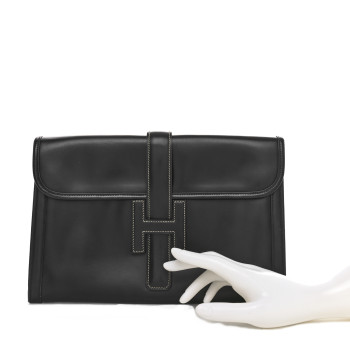 HERMES Box Jige PM Clutch Black