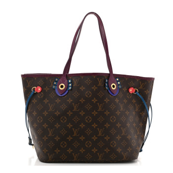 LOUIS VUITTON Monogram Totem Neverfull MM Magenta