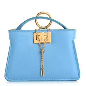 FENDI Nappa Sigma Pico Peekaboo Charm Cyber Blue