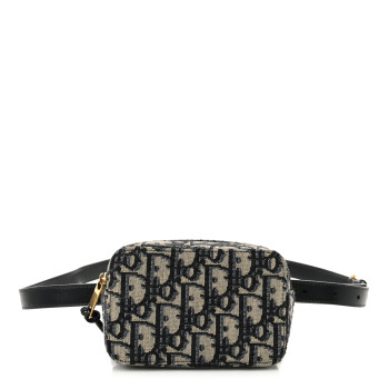 CHRISTIAN DIOR Oblique Belt Pouch Blue