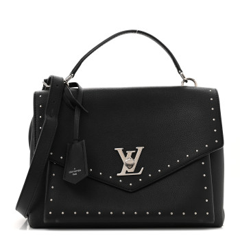 LOUIS VUITTON Soft Calfskin My Lockme Studs Black