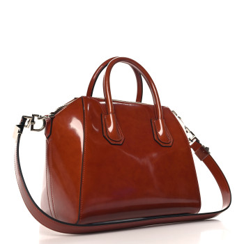 GIVENCHY Shiny Lord Calfskin Small Antigona Tan
