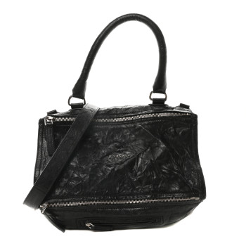 GIVENCHY Tumbled Sheepskin Medium Pandora Bag Black