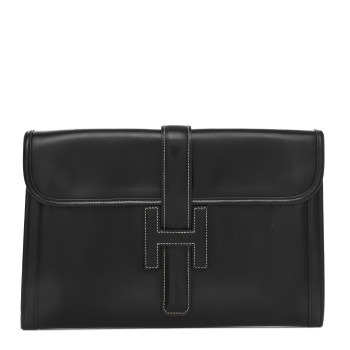 HERMES Box Jige PM Clutch Black