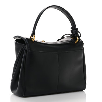BALENCIAGA Natural Smooth Calfskin Mini Rodeo Top Handle Handbag Black