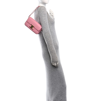 CELINE Natural Calfskin Triomphe Shoulder Bag Rose