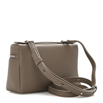LORO PIANA Grained Calfskin L19 Extra Pocket Pouch Warm Mastic