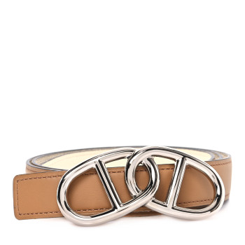 HERMES Epsom Swift 24mm Escale Belt 85 34 Craie Biscuit