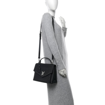 LOUIS VUITTON Soft Calfskin My Lockme Studs Black