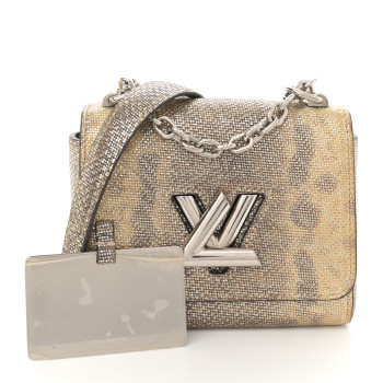LOUIS VUITTON Snakeskin Twist Mini Shoulder Bag Brown