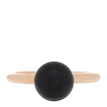 TIFFANY 18K Rose Gold Black Onyx 8mm HardWear Ball Ring 50 5.25