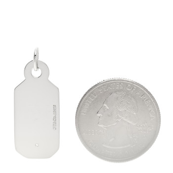 TIFFANY Sterling Silver Diamond Logo Tag Charm