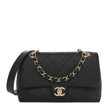 CHANEL Caviar Quilted City Walk Flap Black