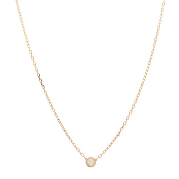 CARTIER 18K Pink Gold Diamond SM D'Amour Pendant Necklace