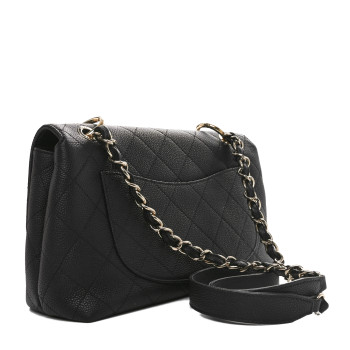 CHANEL Caviar Quilted City Walk Flap Black