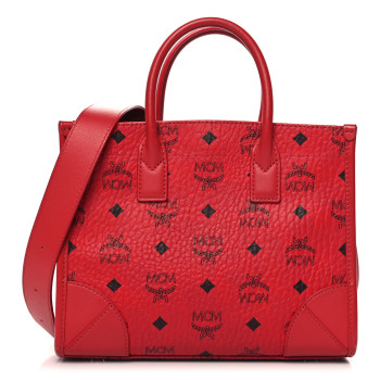 MCM Viestos Small Munchen Tote Ruby Red