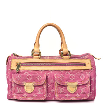 LOUIS VUITTON Monogram Denim Neo Speedy Fuchsia