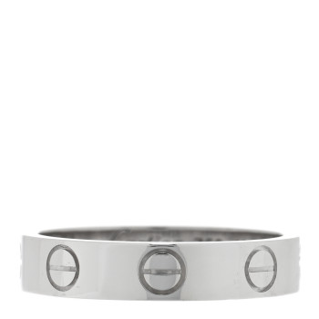 CARTIER 18K White Gold 3.5mm LOVE Wedding Band Ring 48 4.5