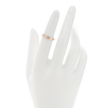 TIFFANY 18K Rose Gold Logo Band Ring 48 4.5