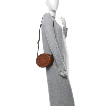 CELINE Smooth Calfskin Cuir Triomphe Oval Bag Tan