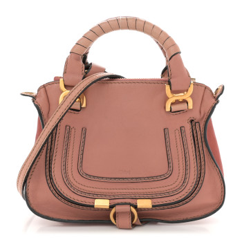 CHLOE Calfskin Mini Marcie Satchel Clay