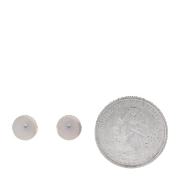 MIKIMOTO 18K White Gold Akoya Cultured Pearl 8-8.5mm Stud Earrings